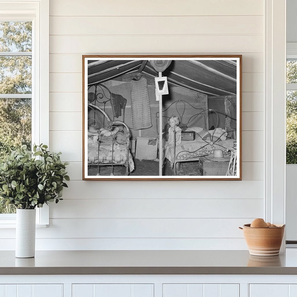 Child Outside Tent Home in Spiro Oklahoma June 1939 - Available at KNOWOL
