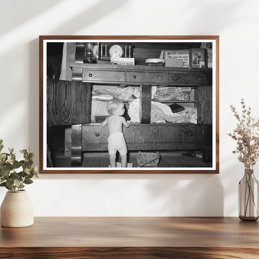 Child Playing in Tin Town Caruthersville Missouri 1938 - Available at KNOWOL