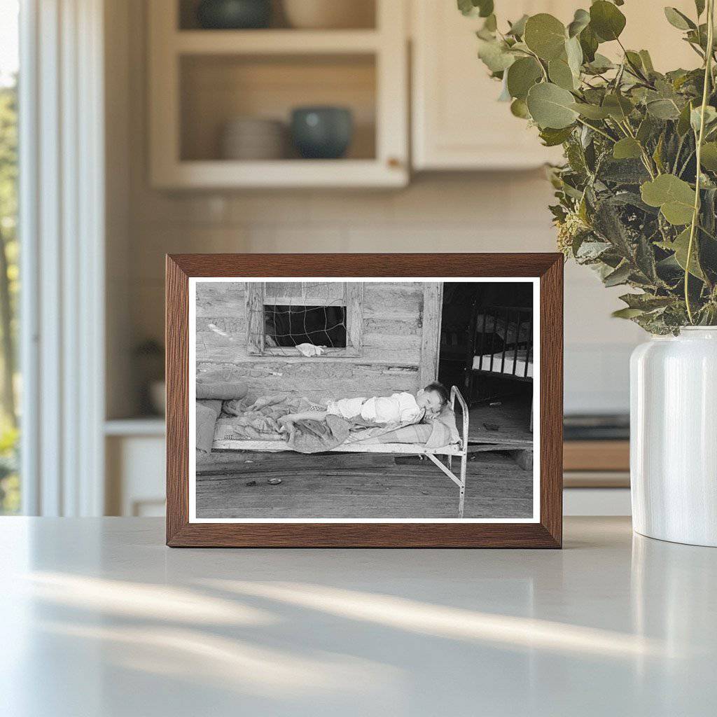 Child with Spinal Tuberculosis on Farm Porch June 1939 - Available at KNOWOL