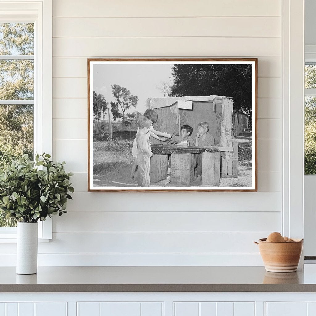 Children at Pop Stand in Oklahoma City July 1939 - Available at KNOWOL