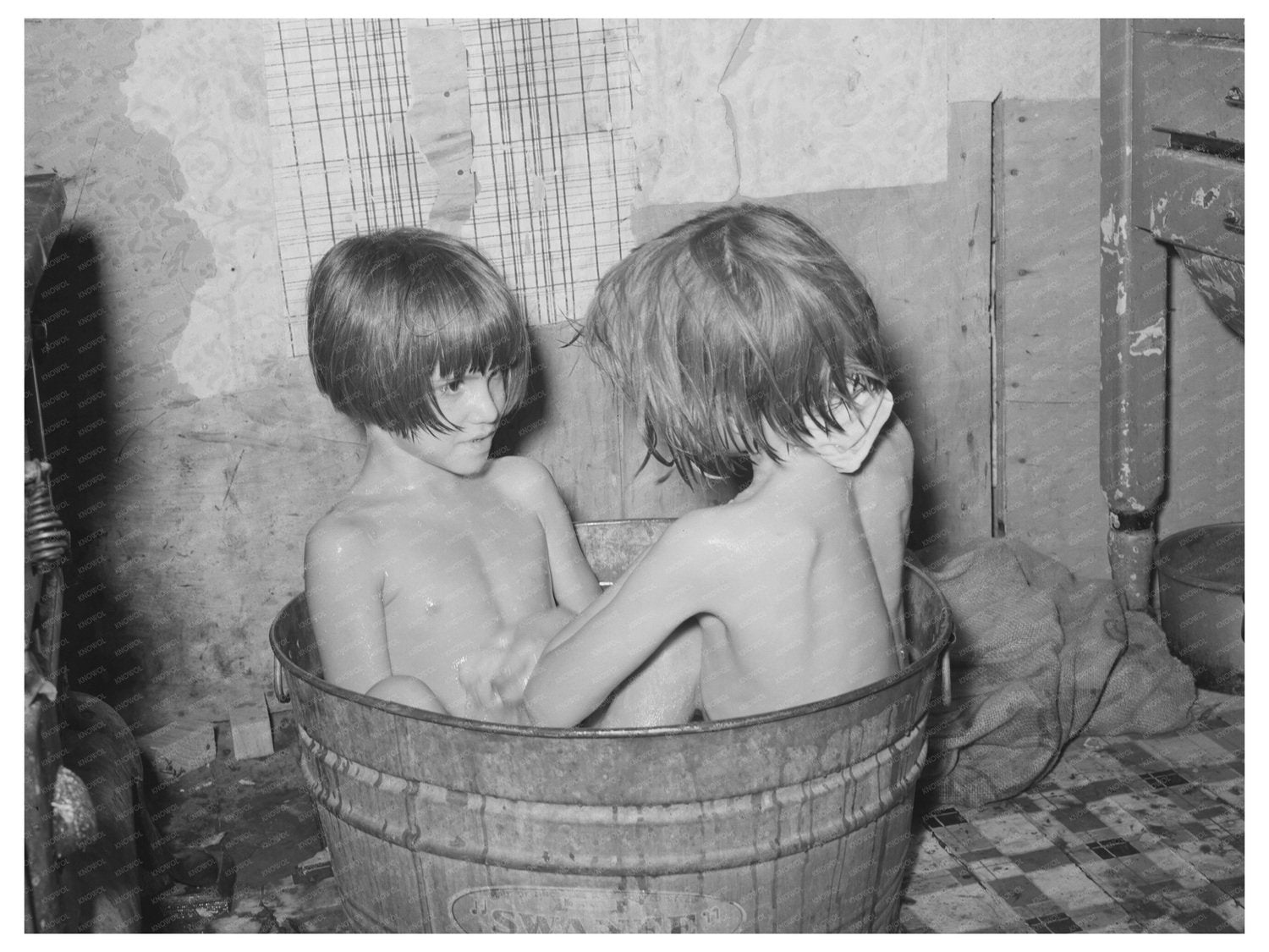 Children Bathe at Oklahoma City Community Camp July 1939 - Available at KNOWOL