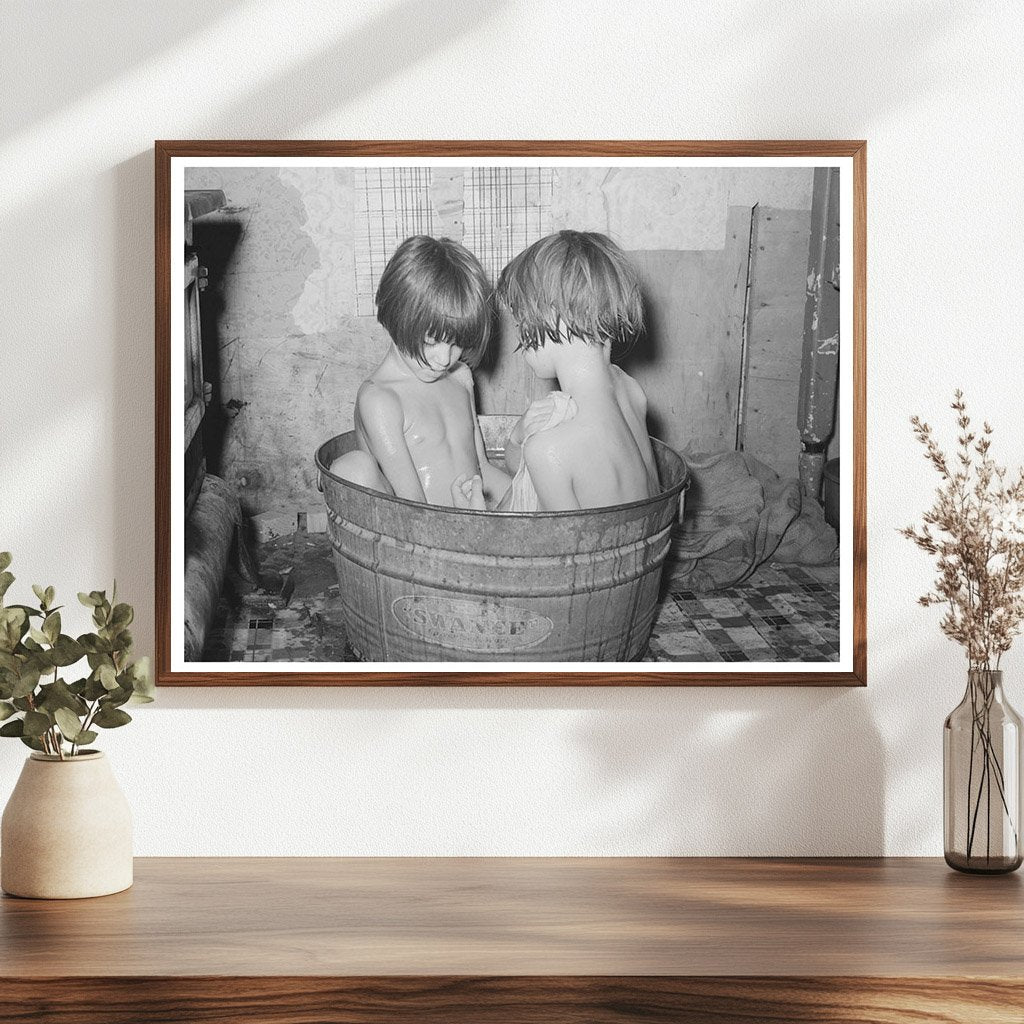 Children Bathing at Community Camp Oklahoma City 1939 - Available at KNOWOL