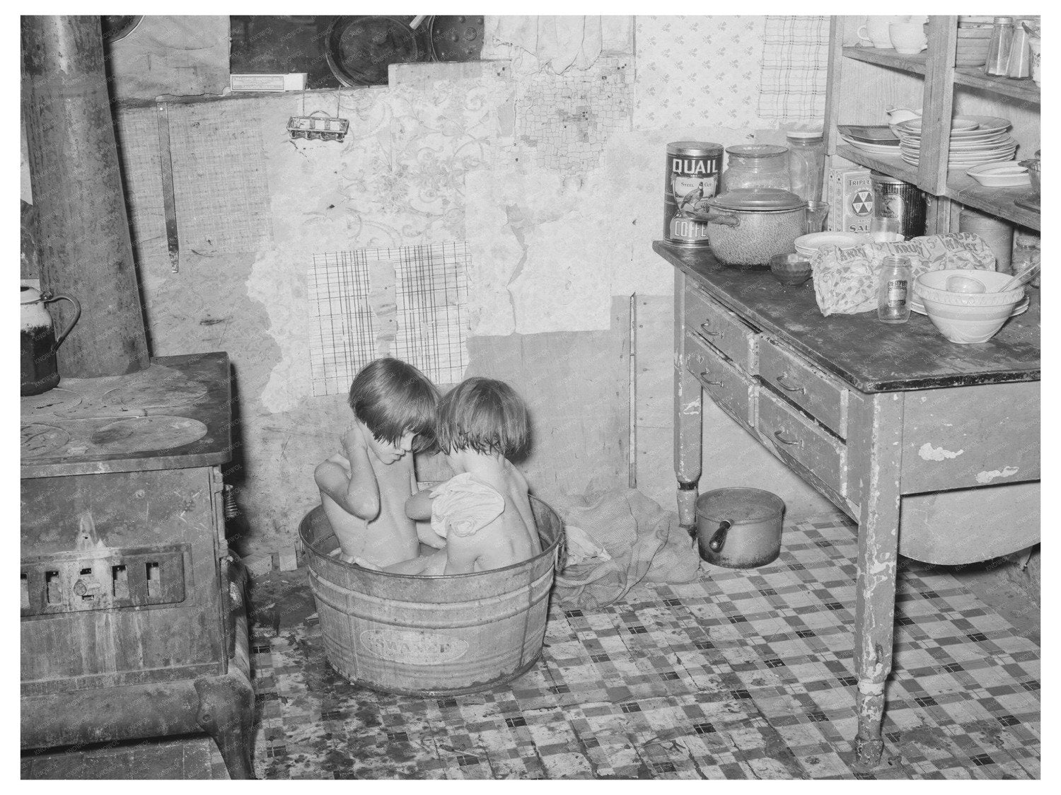 Children Bathing in Oklahoma City Community Camp 1939 - Available at KNOWOL