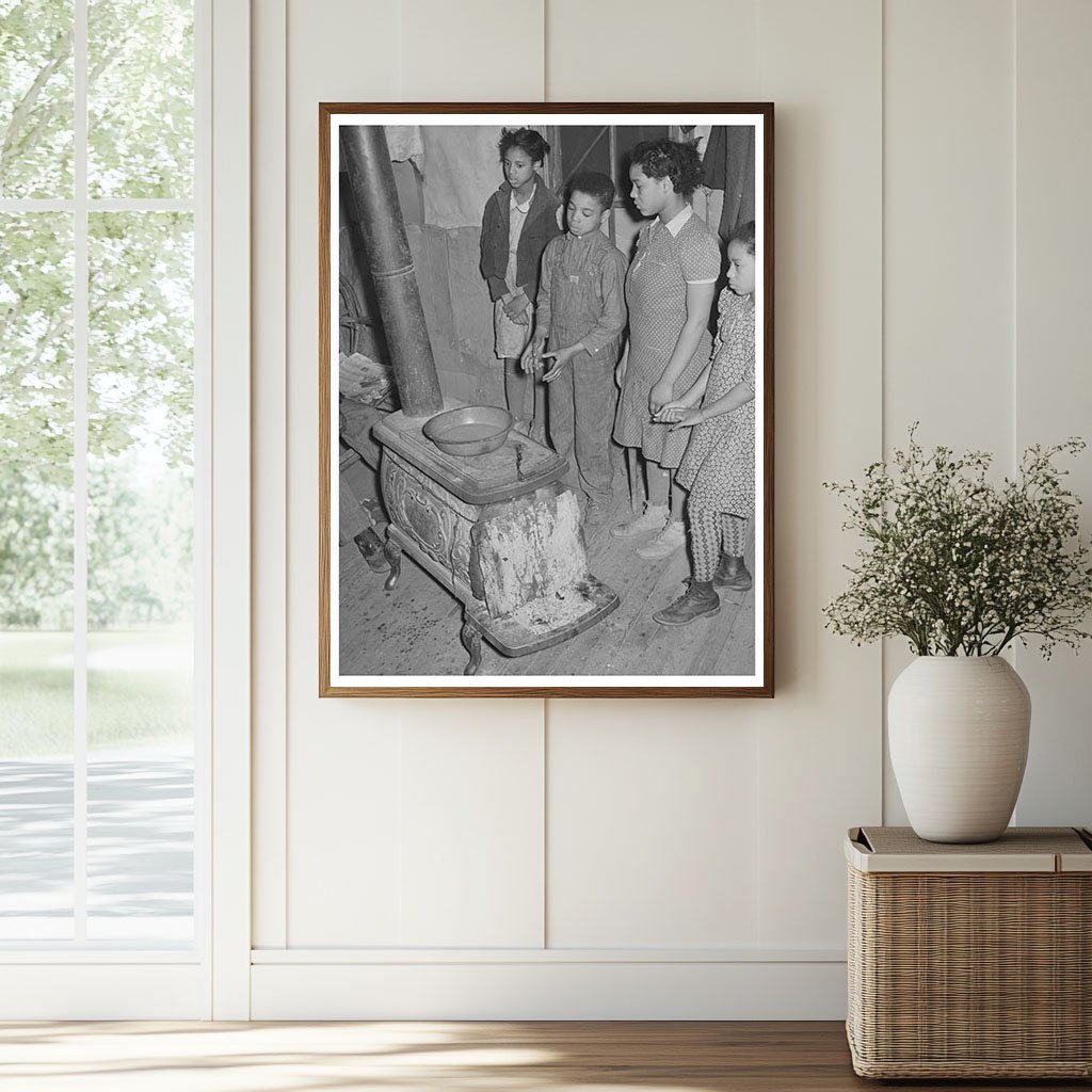 Children by Wood - Burning Stove in Creek County 1940 - Available at KNOWOL