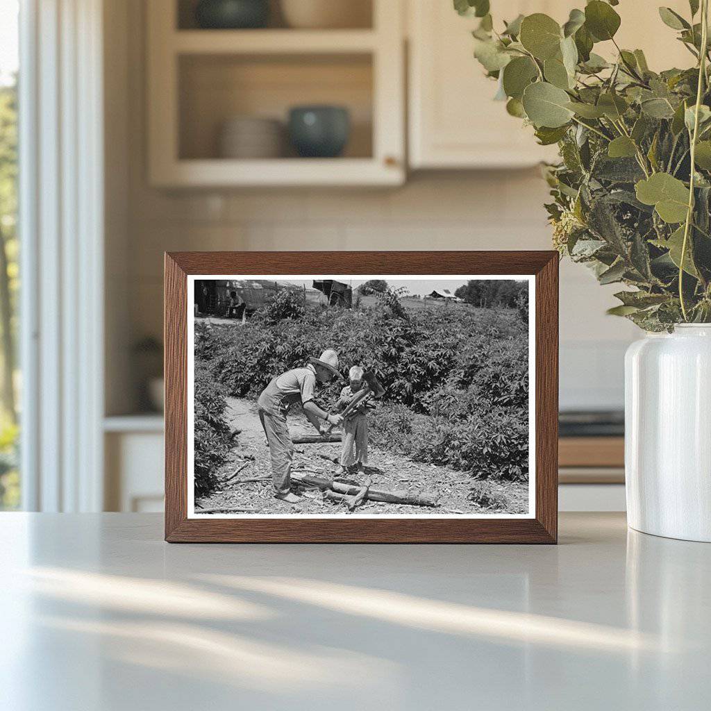 Children Chopping Wood in Muskogee County 1939 - Available at KNOWOL