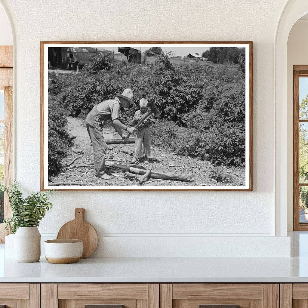 Children Chopping Wood in Muskogee County 1939 - Available at KNOWOL