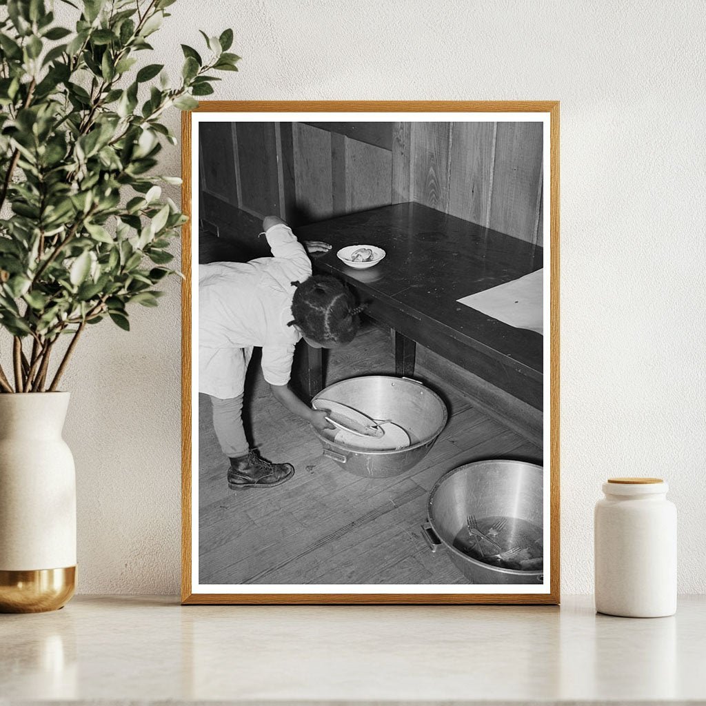 Children Dishwashing in Nursery School Arkansas 1938 - Available at KNOWOL