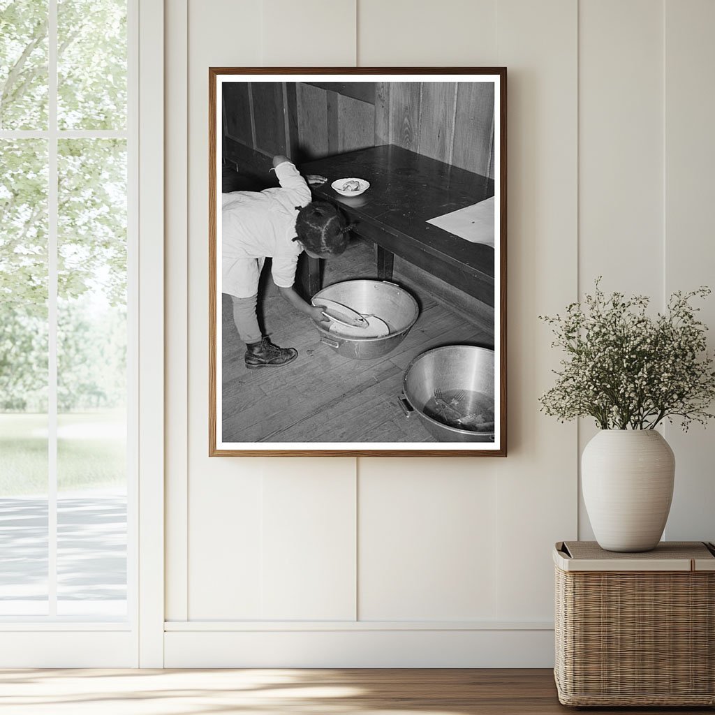 Children Dishwashing in Nursery School Arkansas 1938 - Available at KNOWOL