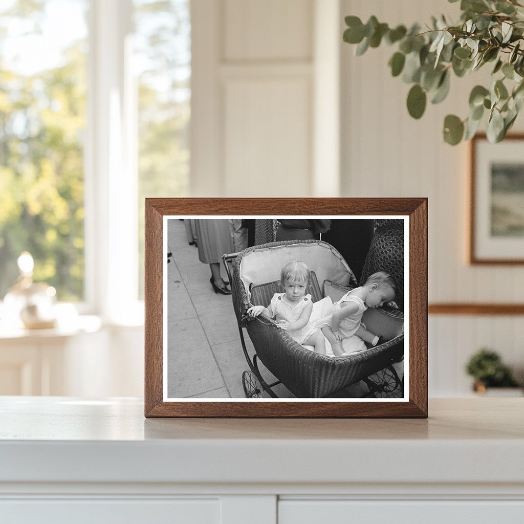 Children in Horse - Drawn Buggy at National Rice Festival 1938 - Available at KNOWOL