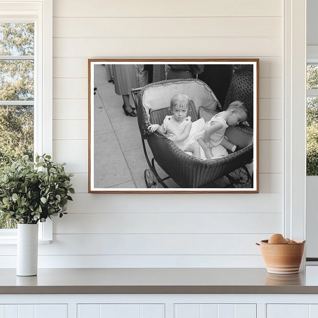 Children in Horse - Drawn Buggy at National Rice Festival 1938 - Available at KNOWOL