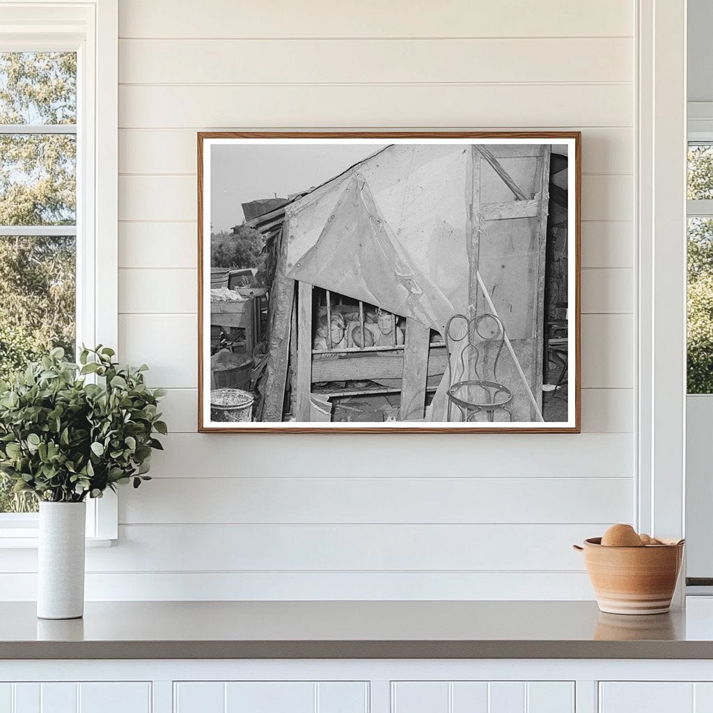 Children in Shack Home Mays Avenue Camp Oklahoma City 1939 - Available at KNOWOL