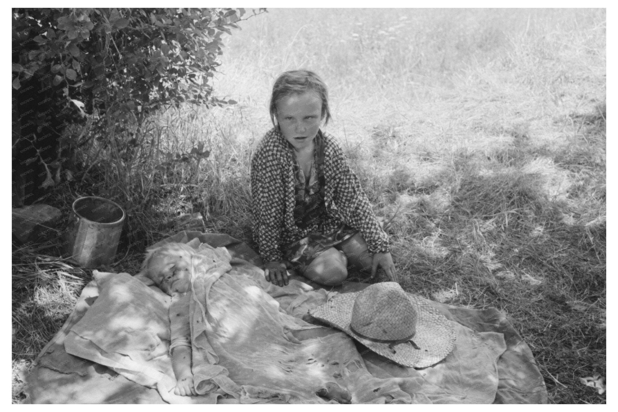 Children of Agricultural Laborers Camp Oklahoma June 1939 - Available at KNOWOL