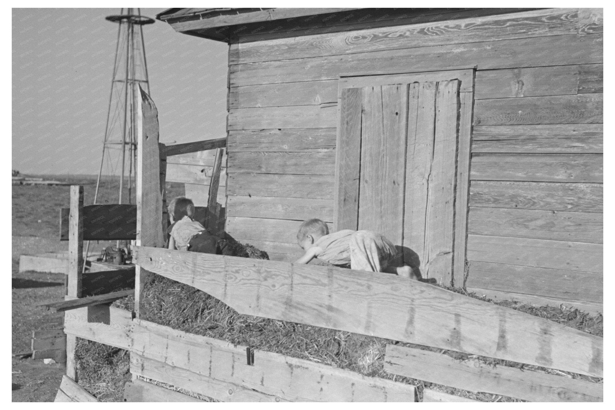 Children of Floyd Peaches North Dakota 1937 Vintage Photo - Available at KNOWOL