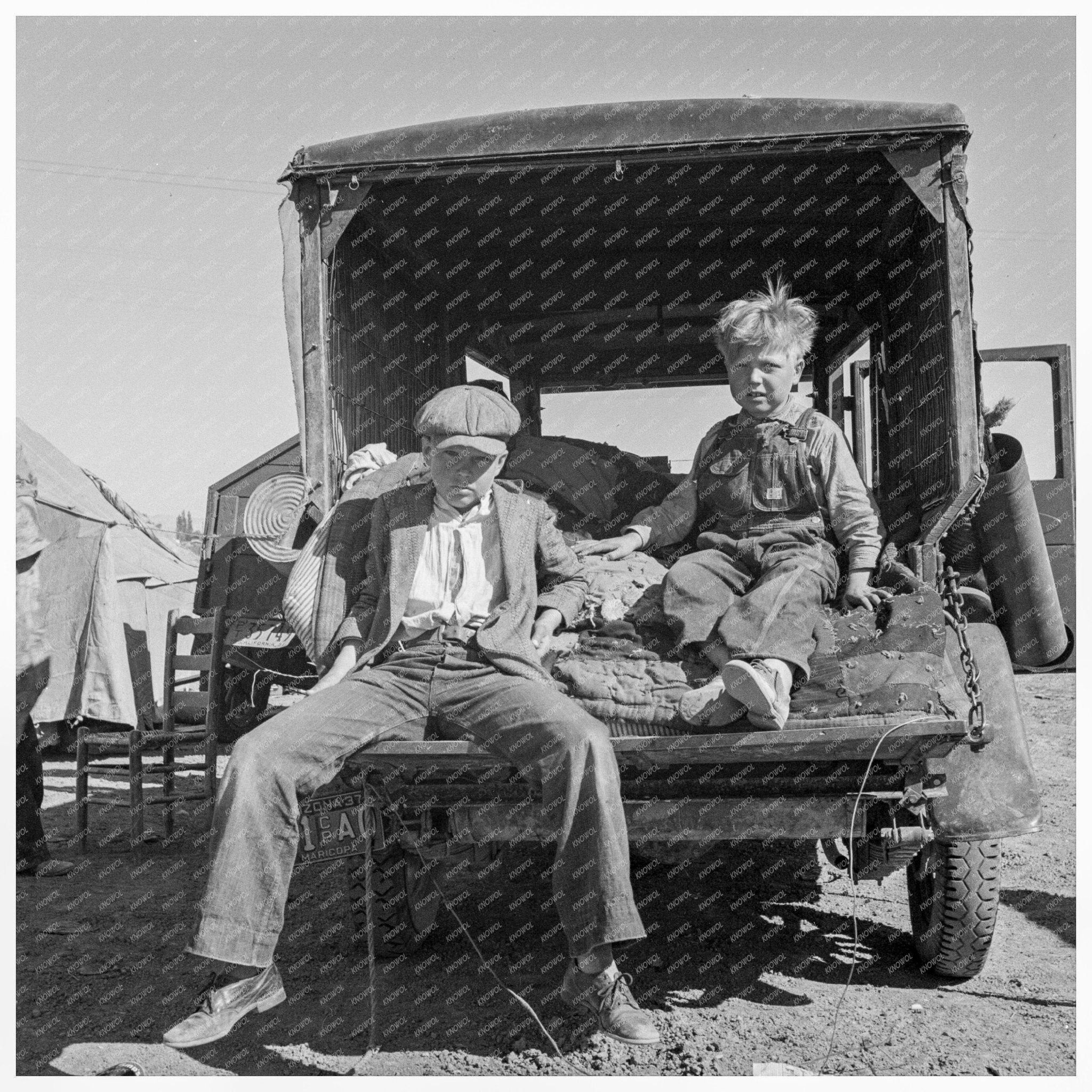 Children of Oklahoma Migrants in California 1937 - Available at KNOWOL