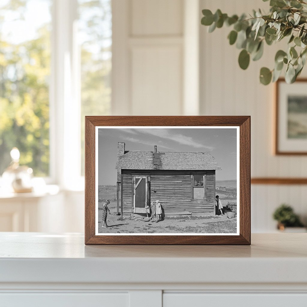 Children Playing in Front of Home Williams County ND 1937 - Available at KNOWOL