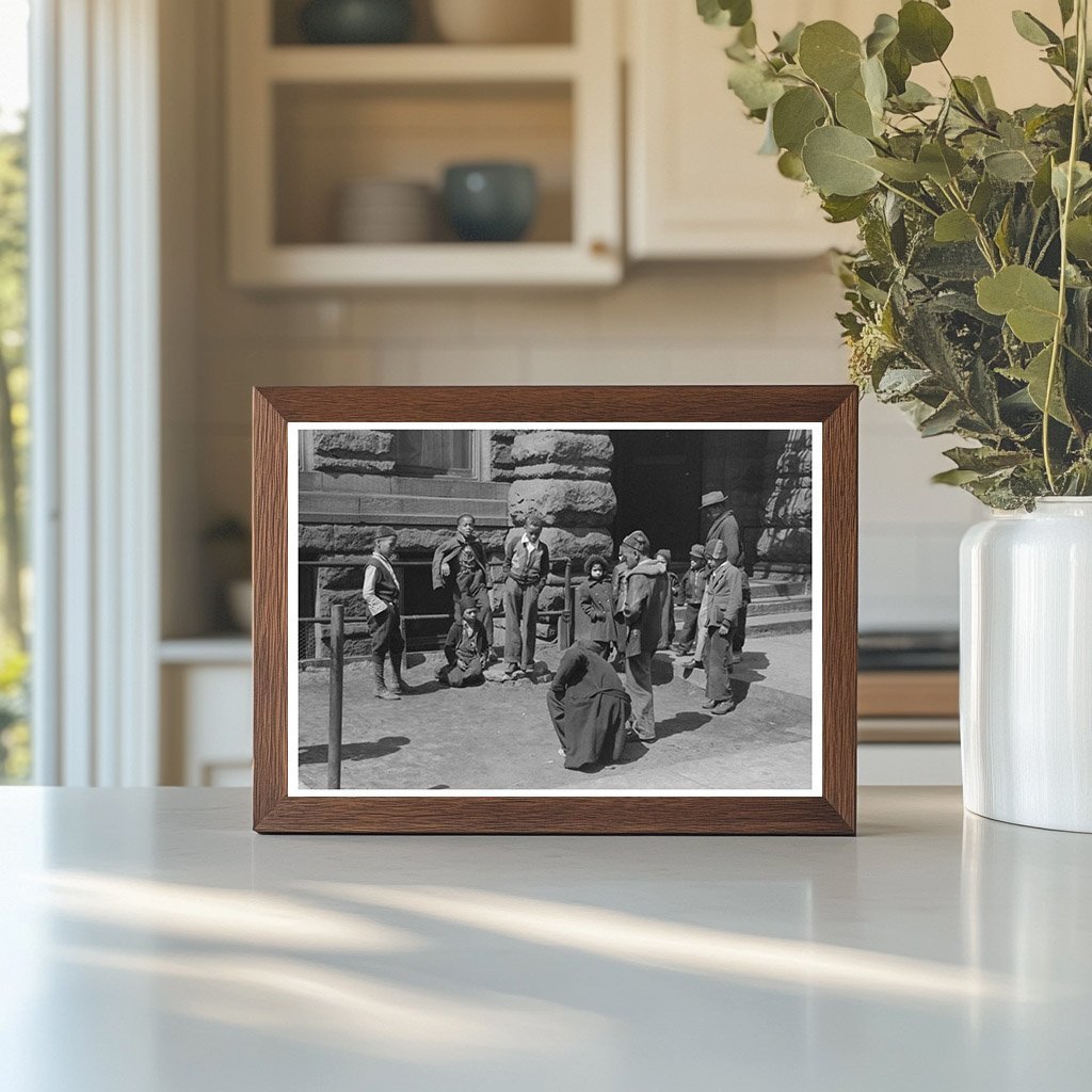 Children Playing Marbles in Chicago April 1941 - Available at KNOWOL