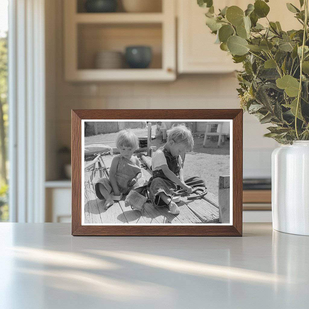 Children Playing on Wagon in Taos County New Mexico 1939 - Available at KNOWOL