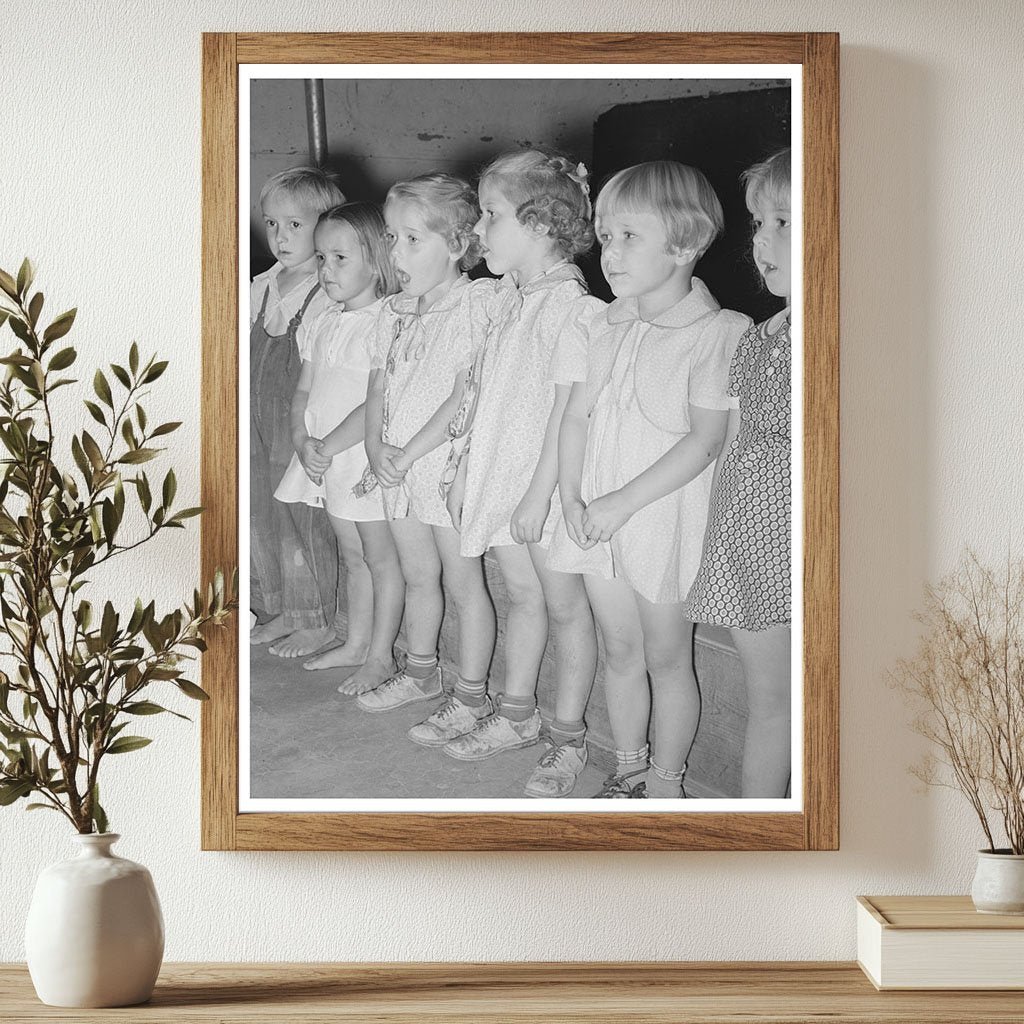 Children Singing at Casa Grande Valley Farms Nursery 1940 - Available at KNOWOL