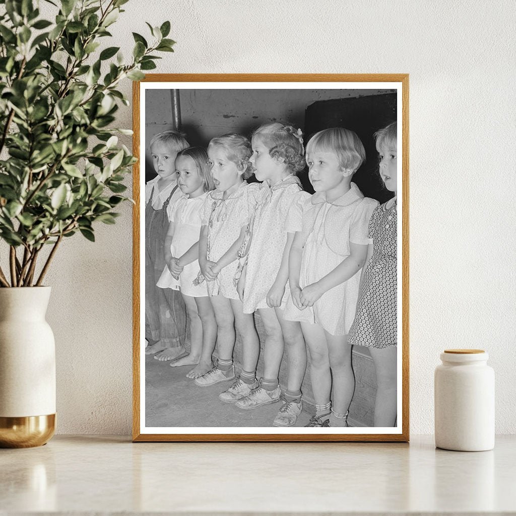 Children Singing at Casa Grande Valley Farms Nursery 1940 - Available at KNOWOL