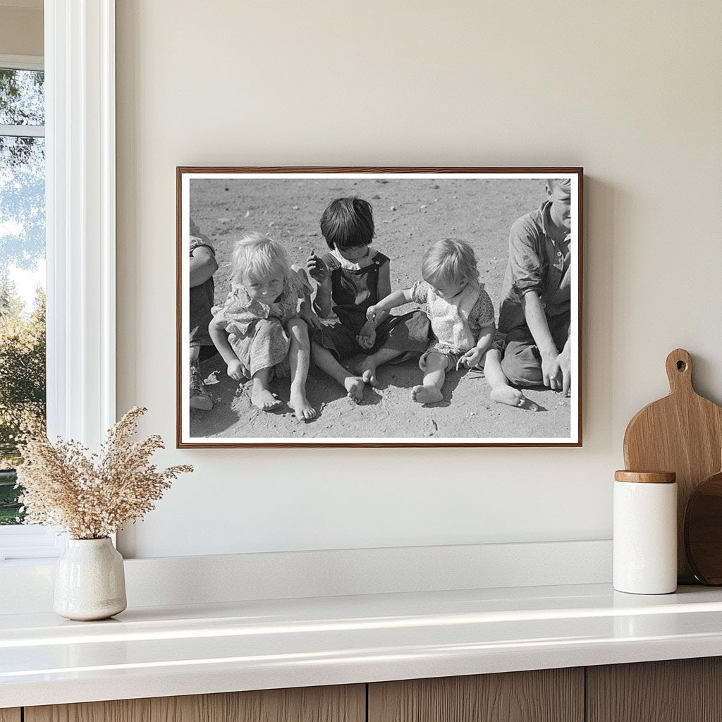 Children Waiting for Dinner in North Dakota 1937 - Available at KNOWOL
