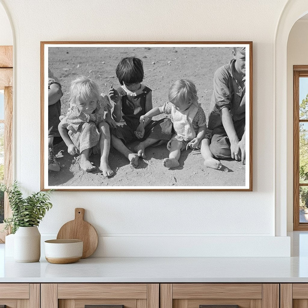 Children Waiting for Dinner in North Dakota 1937 - Available at KNOWOL