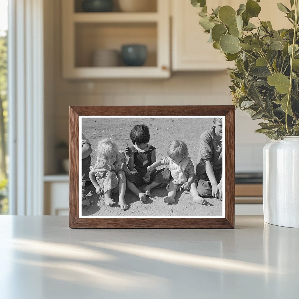 Children Waiting for Dinner in North Dakota 1937 - Available at KNOWOL
