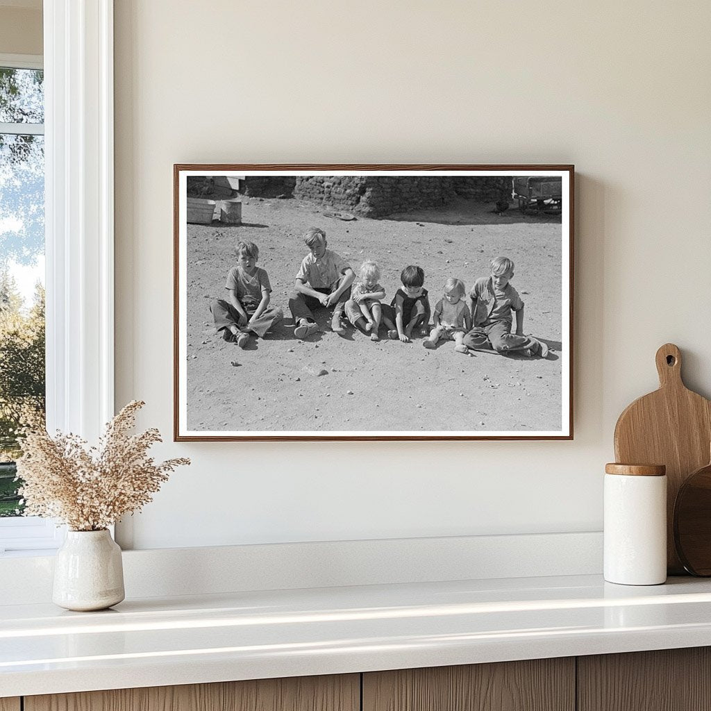 Children Waiting for Dinner Williams County North Dakota 1937 - Available at KNOWOL