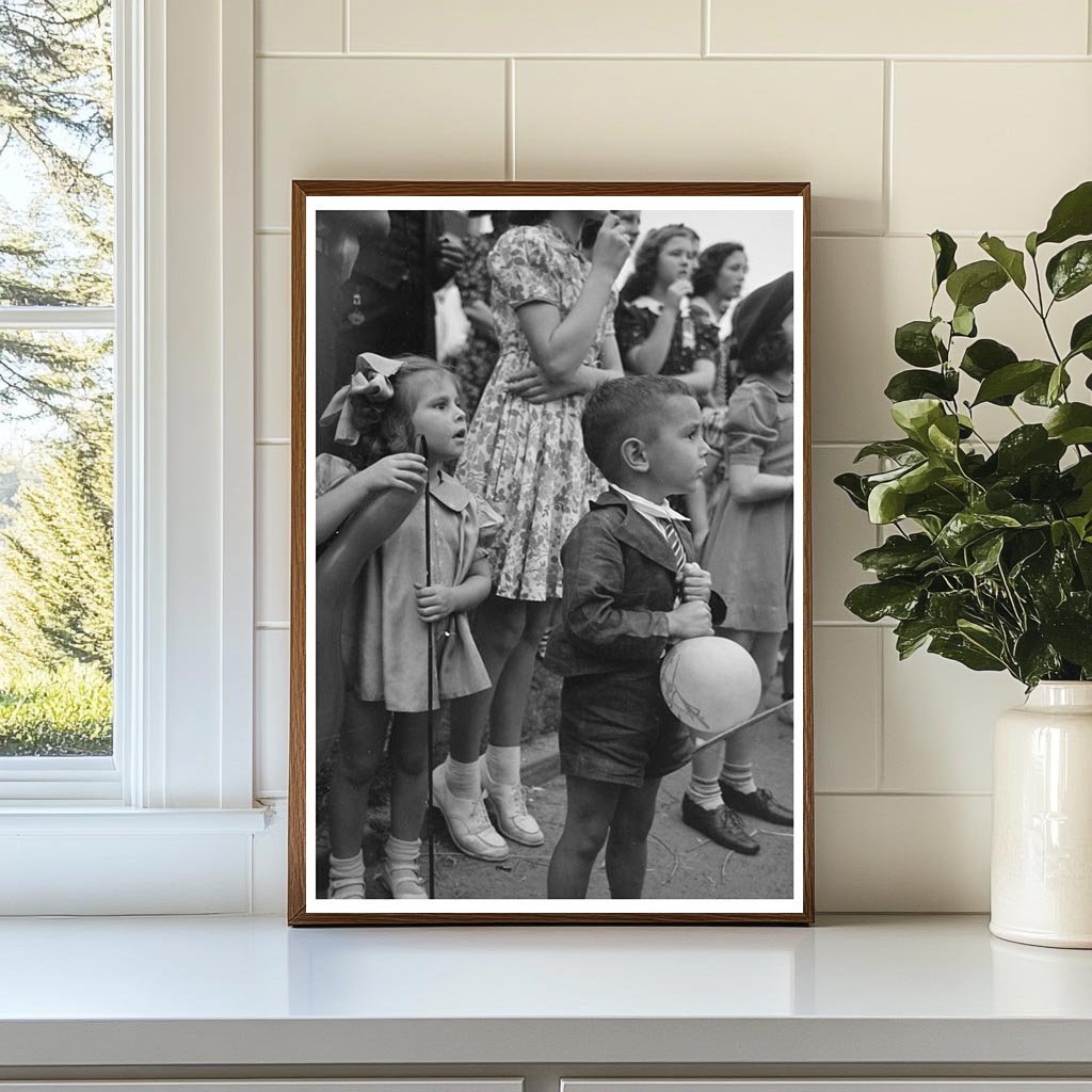 Children Watching Parade at National Rice Festival 1938 - Available at KNOWOL