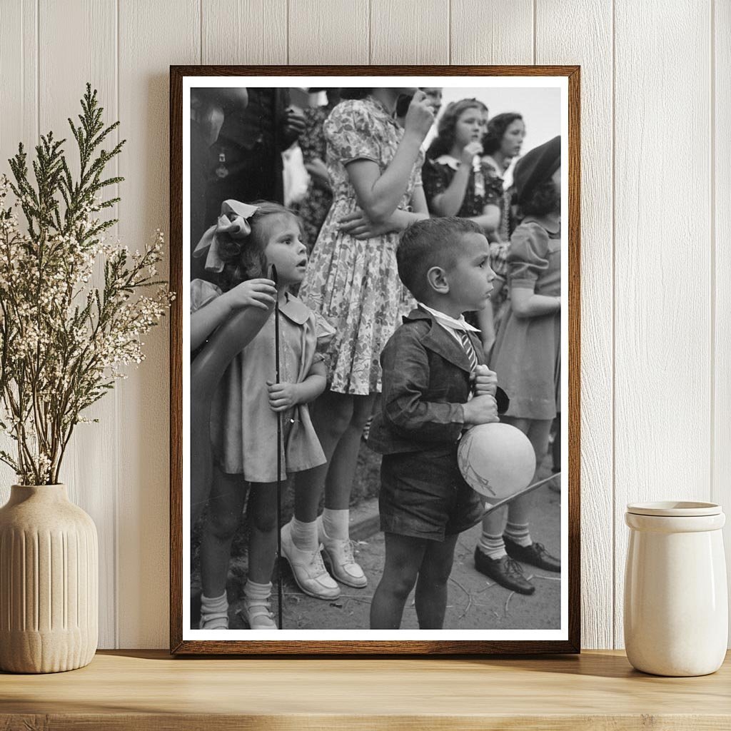 Children Watching Parade at National Rice Festival 1938 - Available at KNOWOL