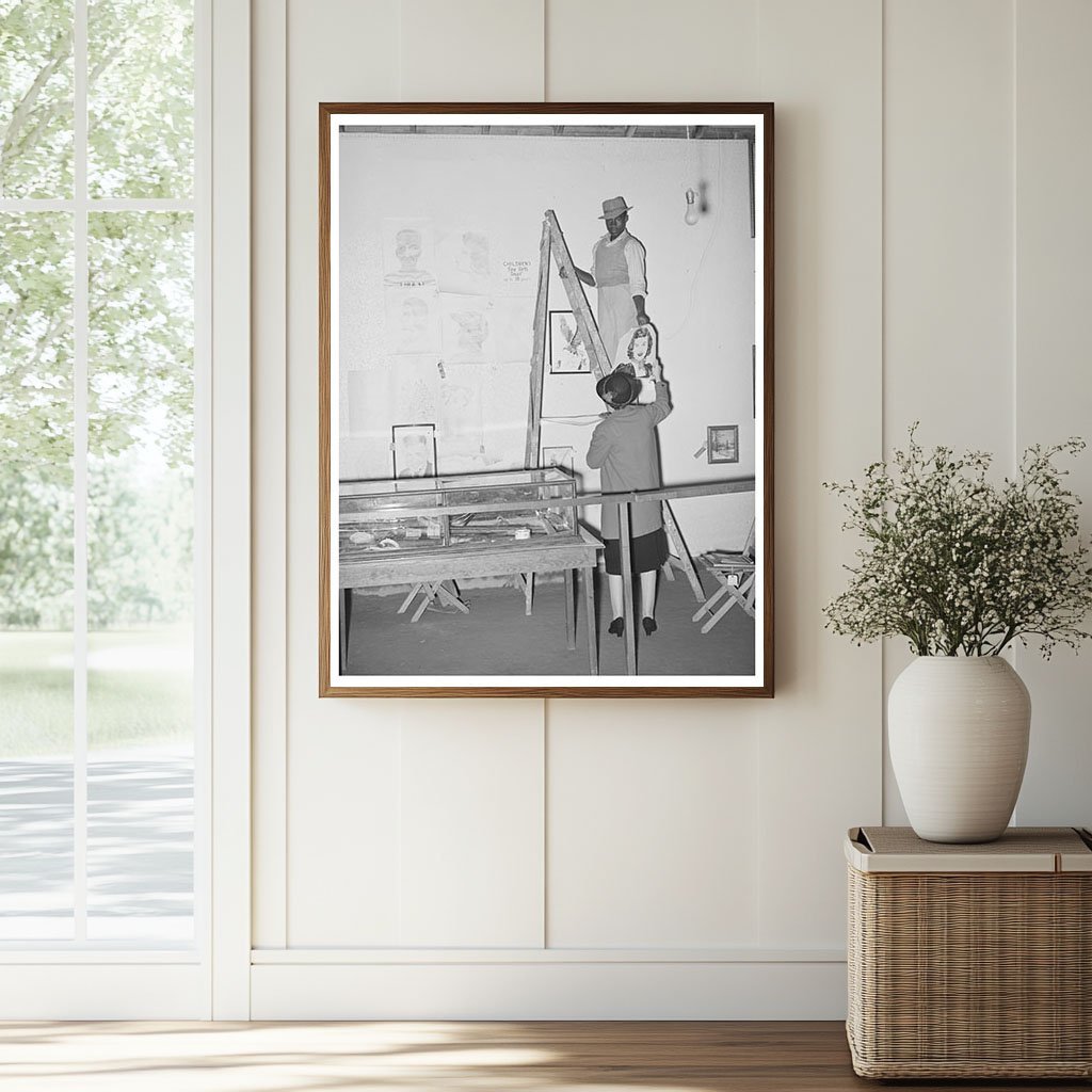 Childrens Exhibit Dismantling at Gonzales Fair 1939 - Available at KNOWOL