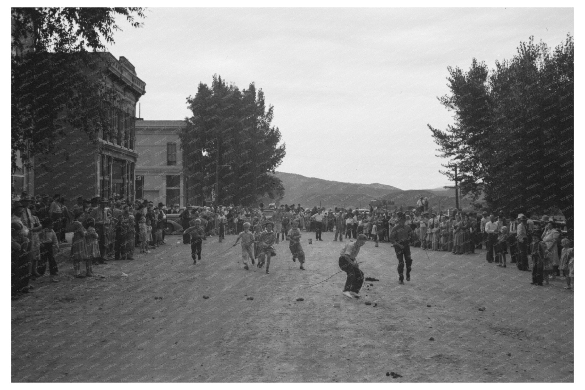 Childrens Potato Race at Labor Day Celebration 1944 - Available at KNOWOL