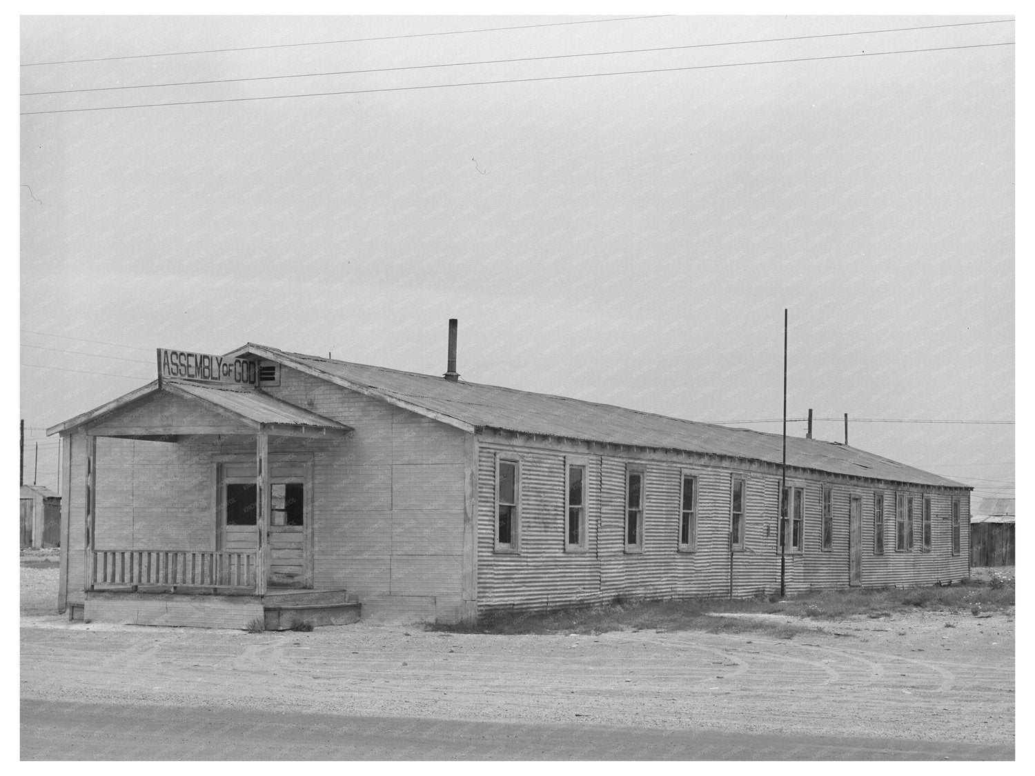 Church in Crane Texas May 1939 Historical Photograph - Available at KNOWOL