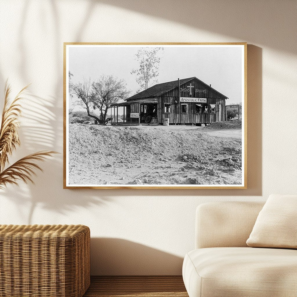 Church Near Blythe California 1936 Vintage Photograph - Available at KNOWOL