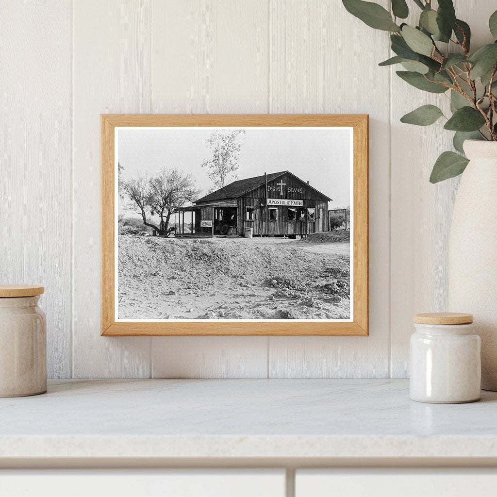Church Near Blythe California 1936 Vintage Photograph - Available at KNOWOL
