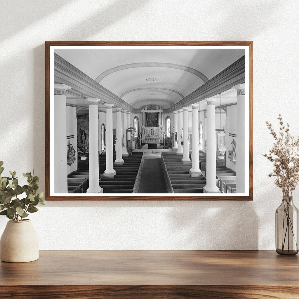 Church of St. Martin de Tours Interior 1938 St. Martinville - Available at KNOWOL