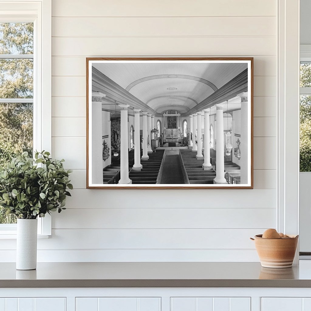 Church of St. Martin de Tours Interior 1938 St. Martinville - Available at KNOWOL