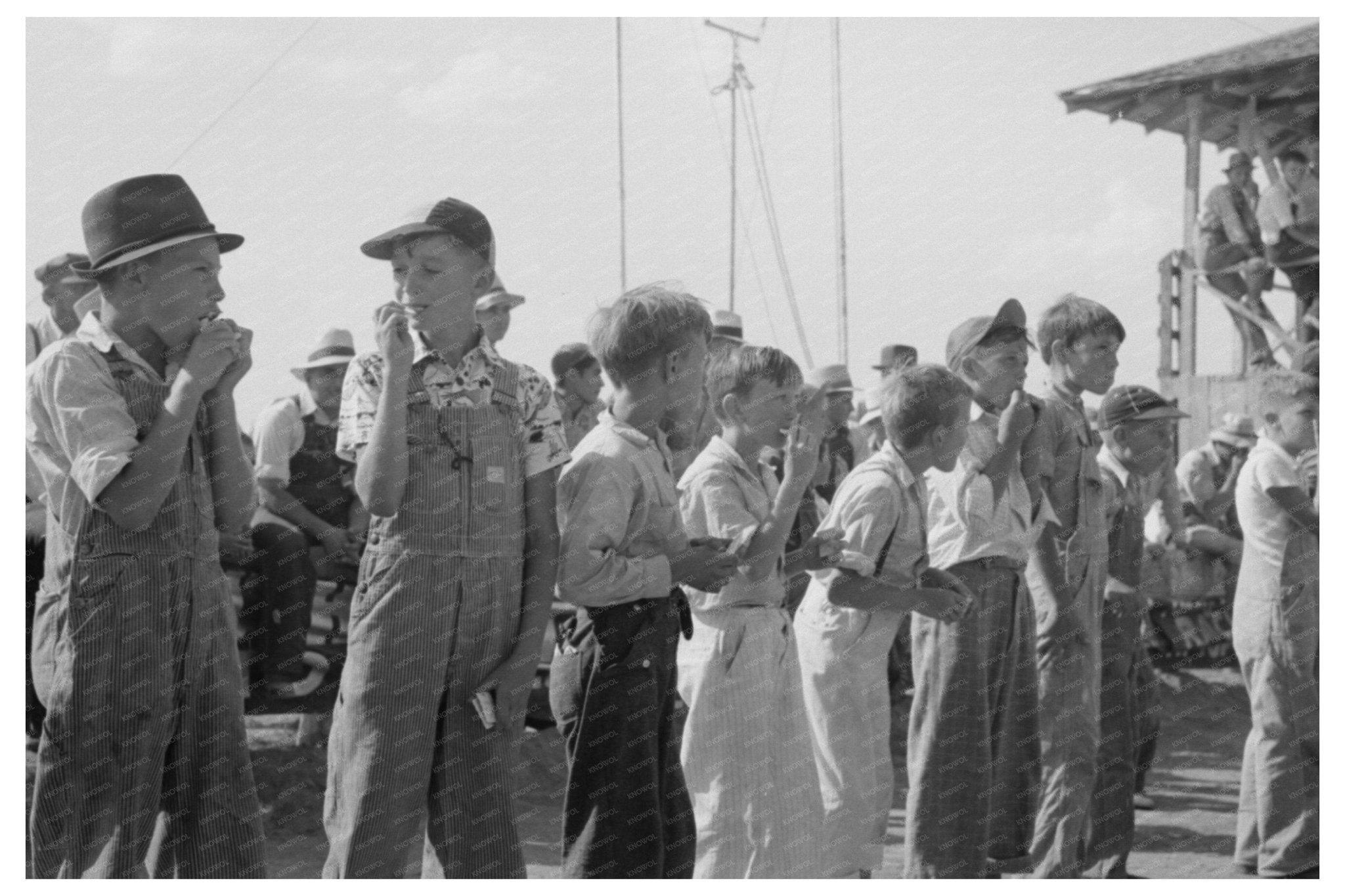 Cimarron Kansas 4 - H Pie - Eating Contest August 1939 - Available at KNOWOL