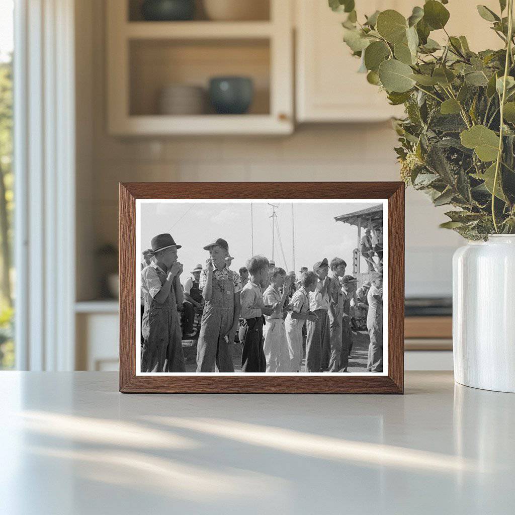 Cimarron Kansas 4 - H Pie - Eating Contest August 1939 - Available at KNOWOL