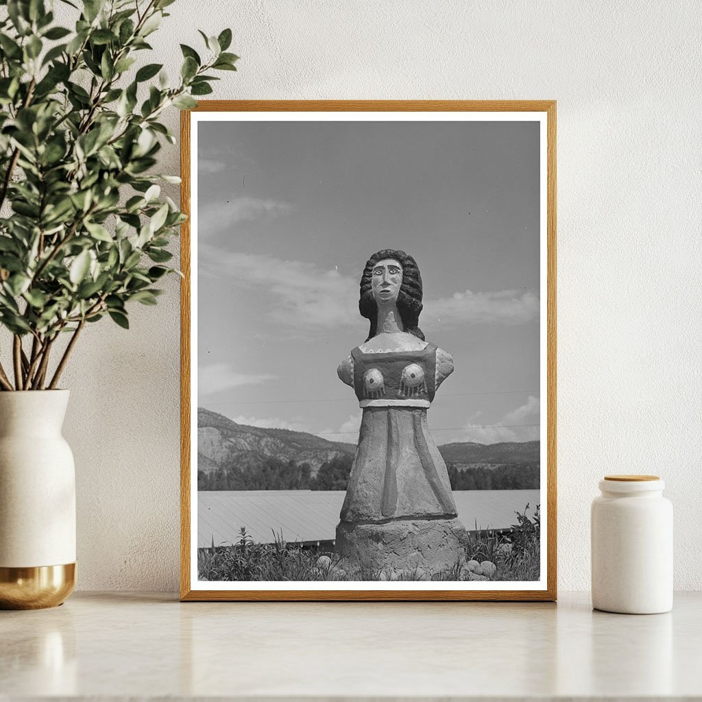 Cimarron New Mexico Statue August 1939 Vintage Image - Available at KNOWOL