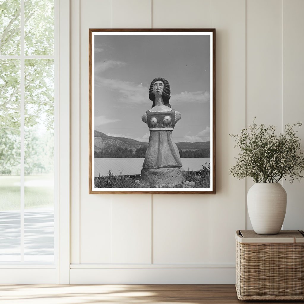 Cimarron New Mexico Statue August 1939 Vintage Image - Available at KNOWOL