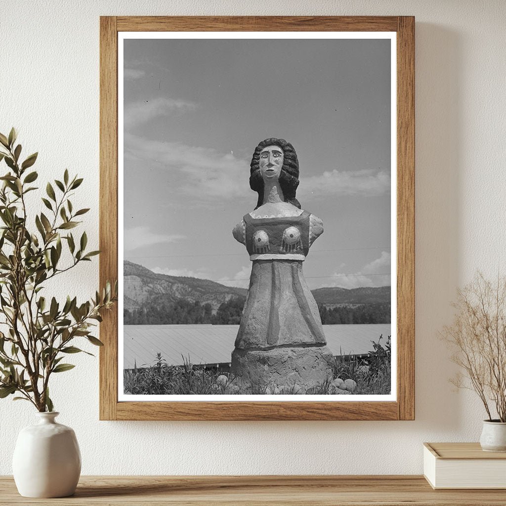 Cimarron New Mexico Statue August 1939 Vintage Image - Available at KNOWOL