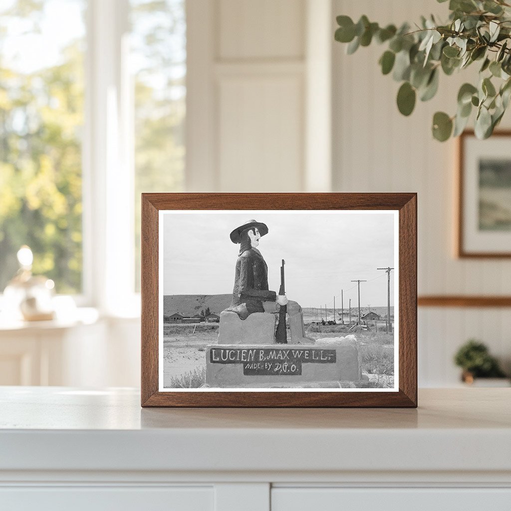 Cimarron New Mexico Statue Vintage Image August 1939 - Available at KNOWOL