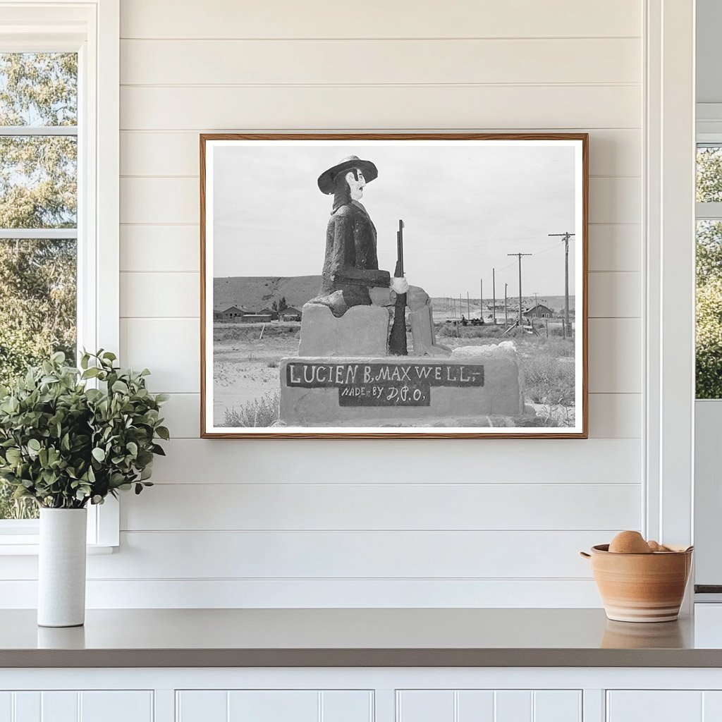 Cimarron New Mexico Statue Vintage Image August 1939 - Available at KNOWOL