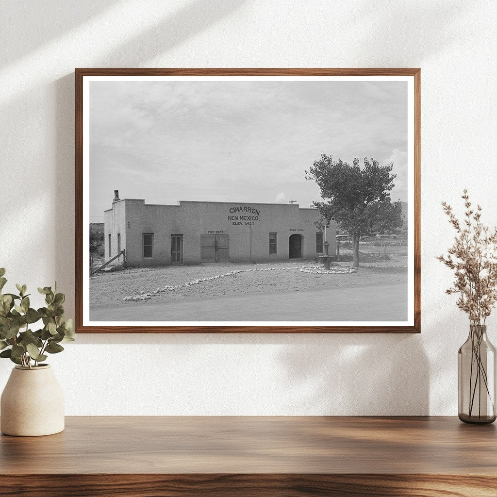 Cimarron New Mexico Town Hall August 1939 Photo - Available at KNOWOL