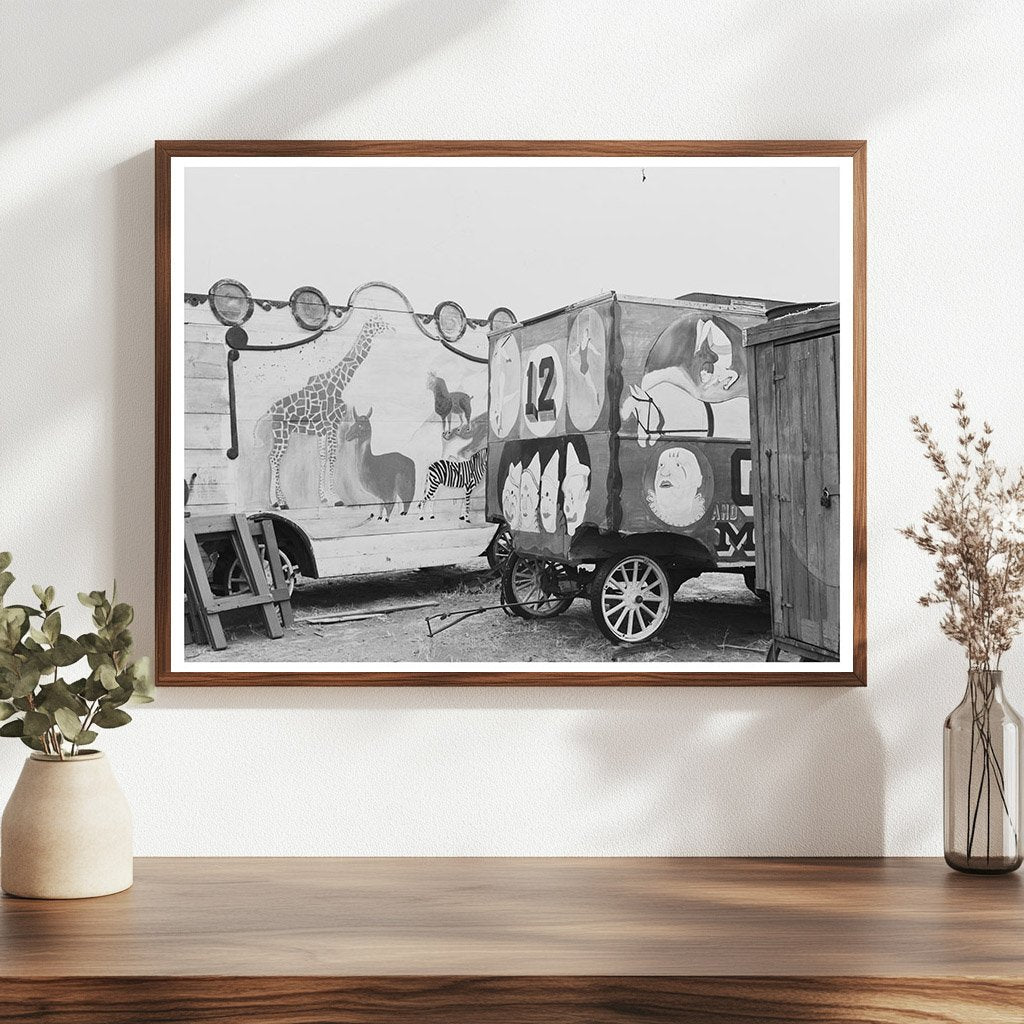 Circus Wagons by Mr. Whitmarsh Archer Montana 1937 - Available at KNOWOL