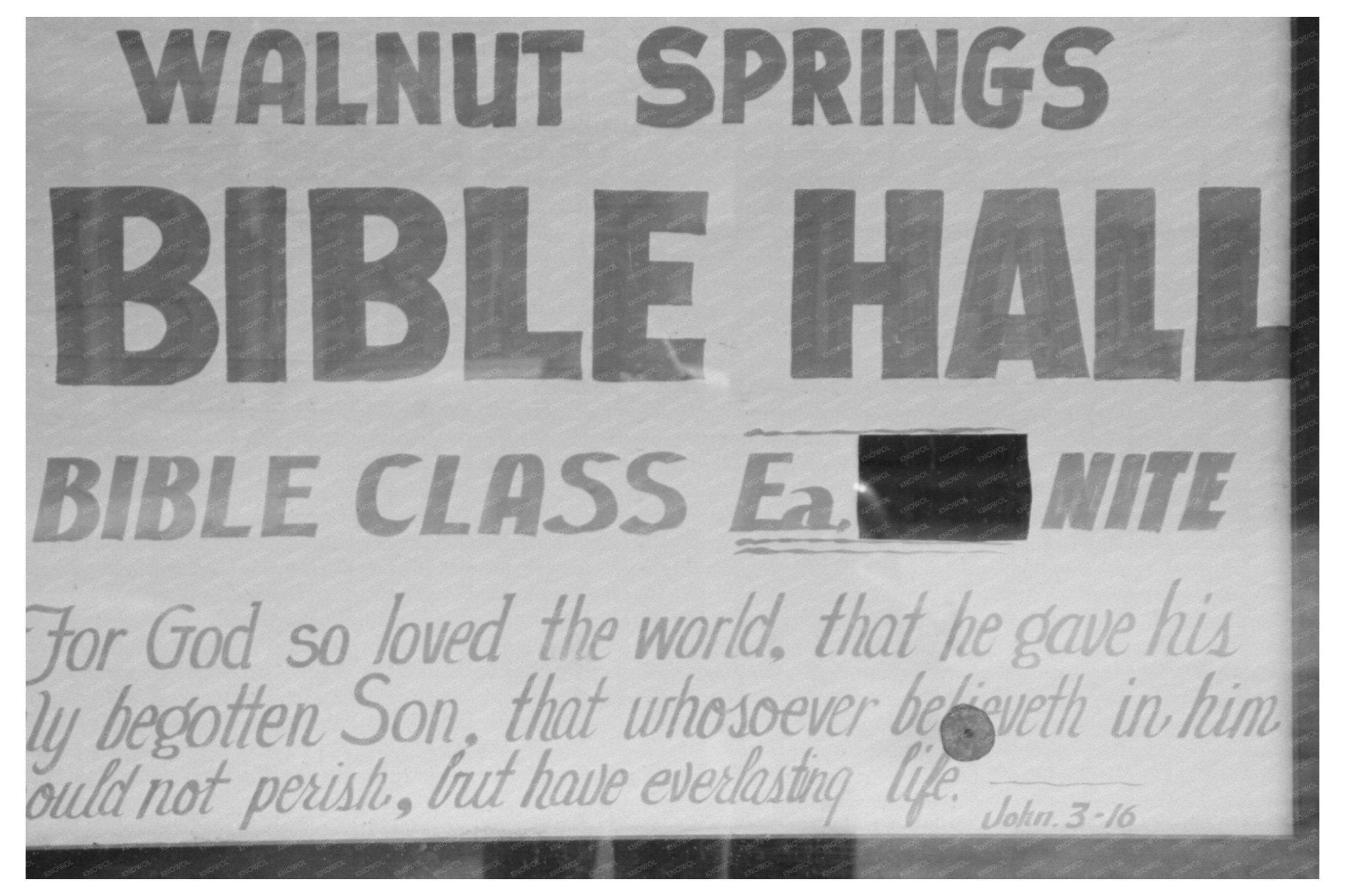 Clifton Texas Sign November 1939 Vintage Photograph - Available at KNOWOL