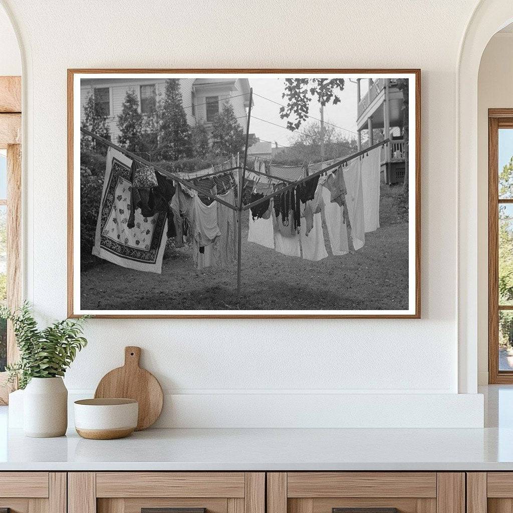 Clothes Drying on Tree in Meriden Connecticut 1939 - Available at KNOWOL