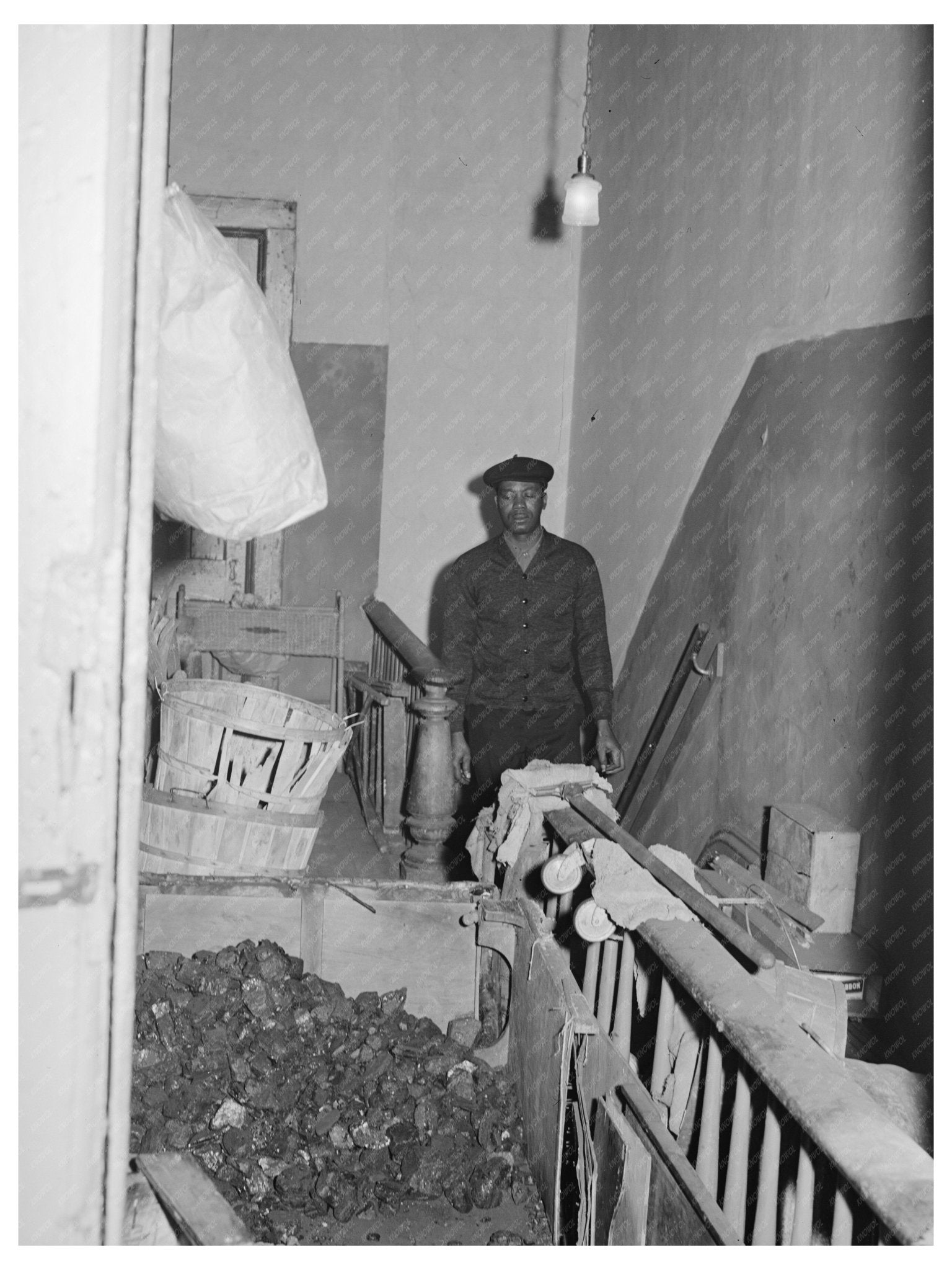 Coal Storage in Chicago Apartment Building 1941 - Available at KNOWOL