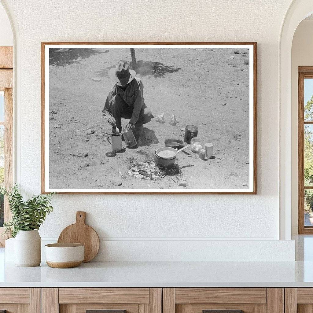Coffee Preparation in Pie Town New Mexico 1940 - Available at KNOWOL