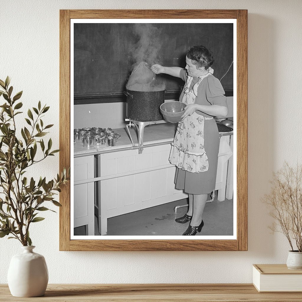 Coffee Removal from Buffet Pot February 1944 Eufaula Oklahoma - Available at KNOWOL